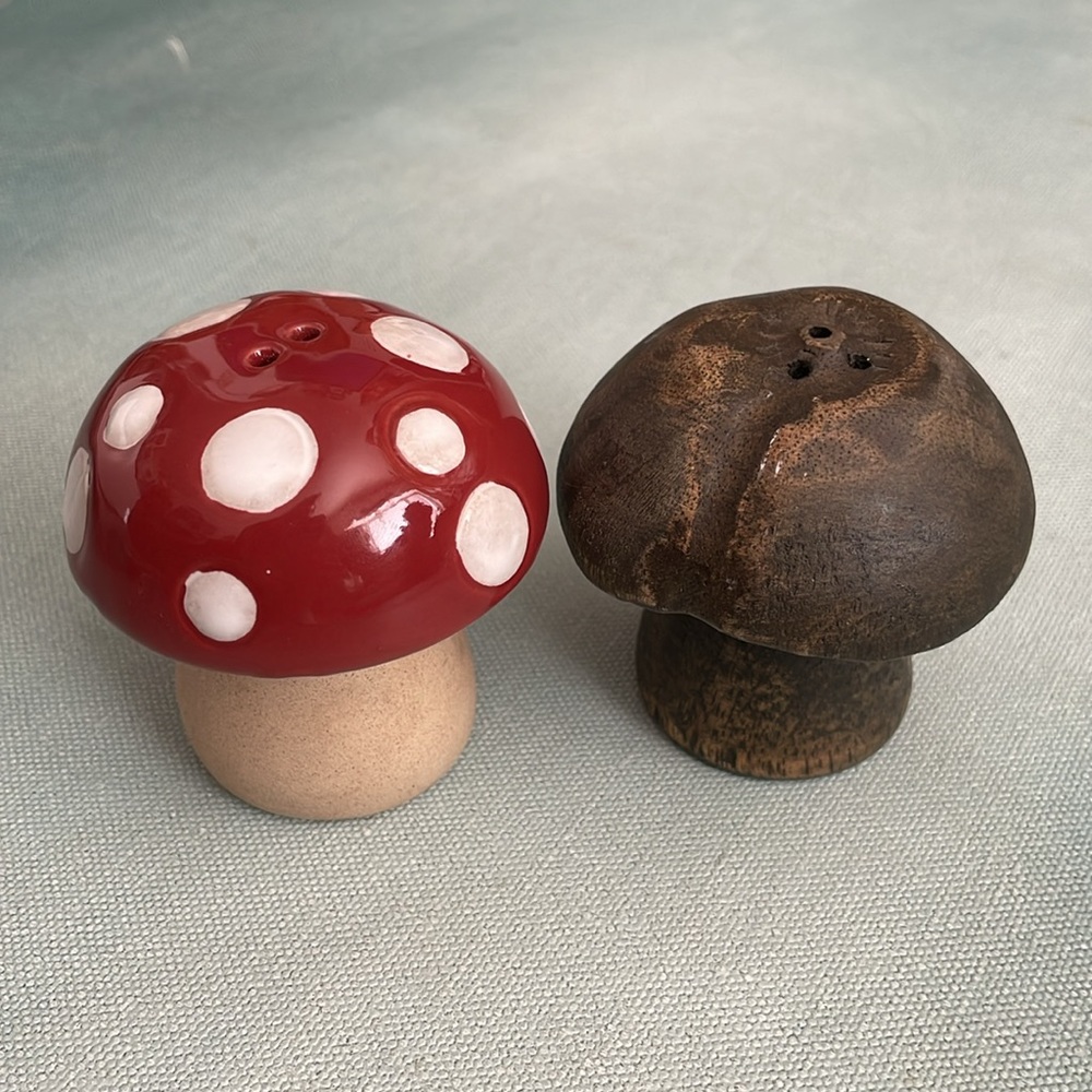 Vintage Mushroom Salt and Pepper Shaker